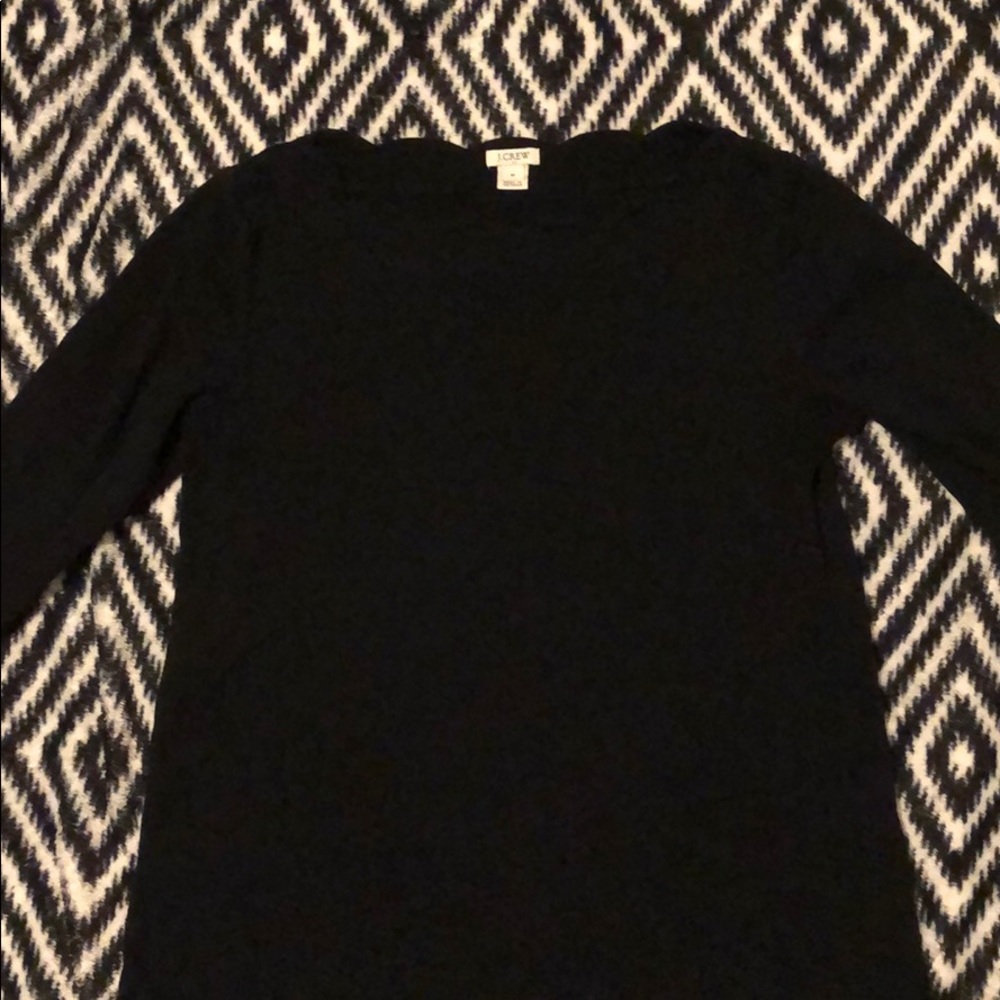 J Crew Scalloped neck top